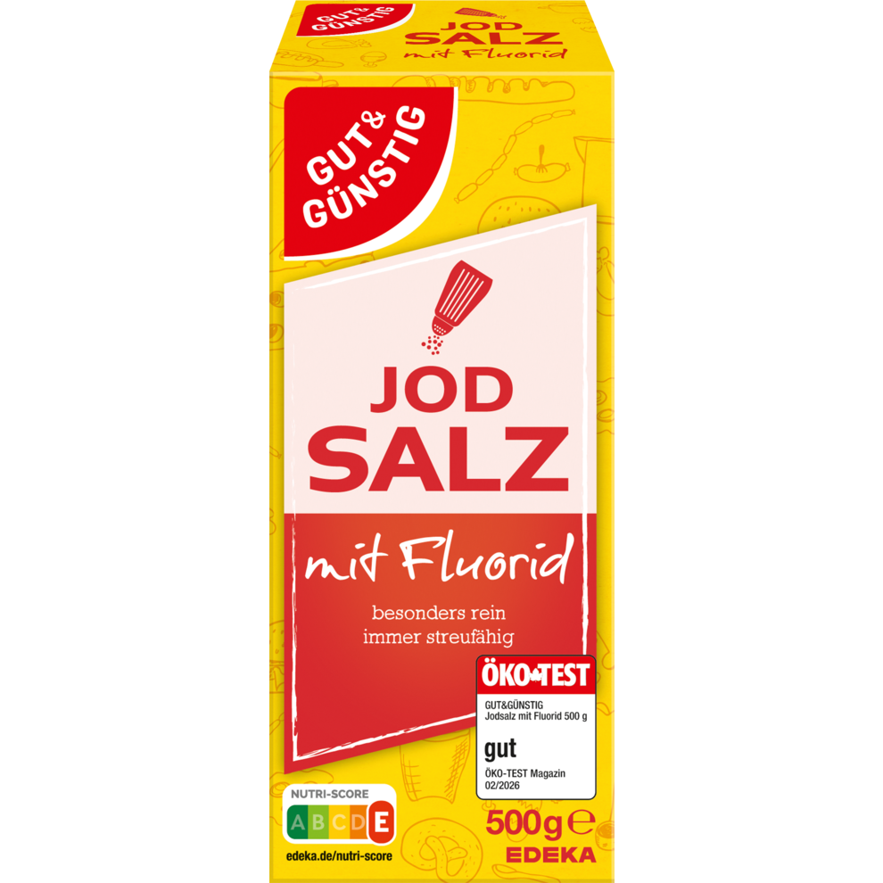 GUT&GÜNSTIG Jodsalz mit Fluorid 500g
