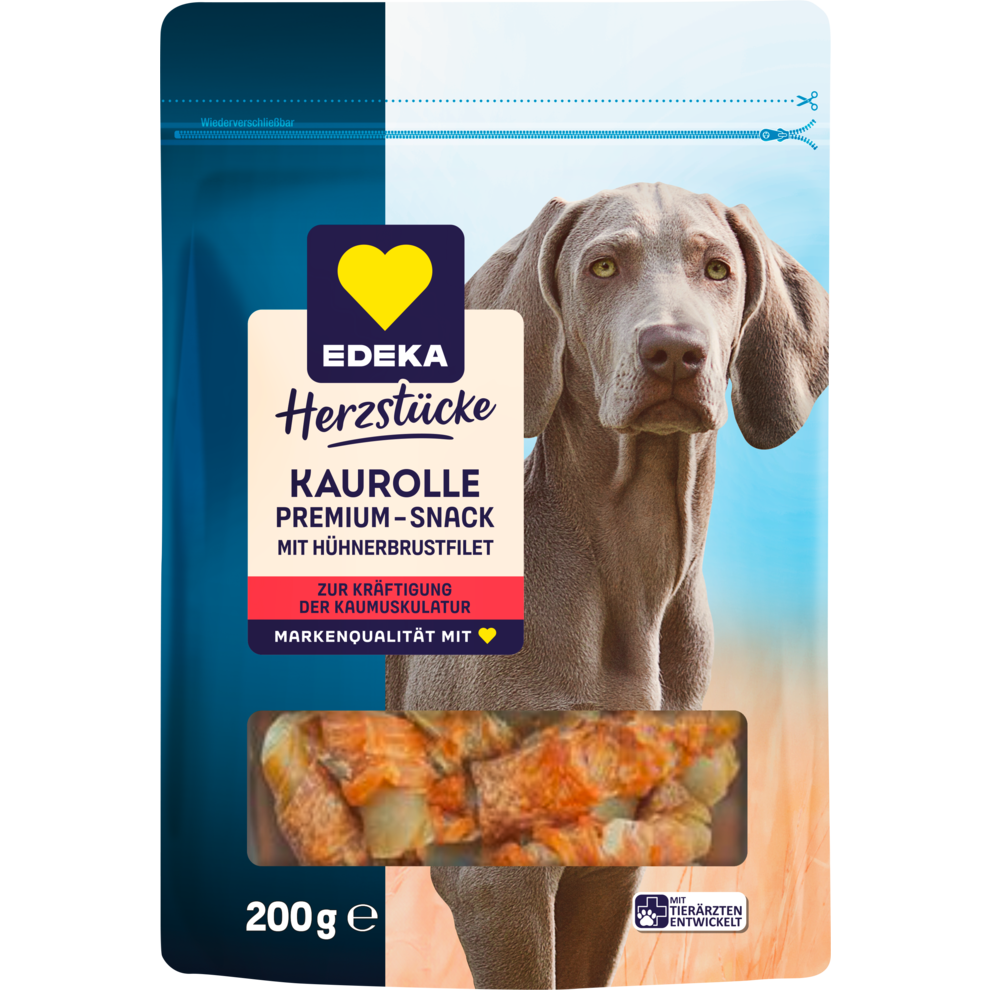 EDEKA Herzstücke Premium-Snack Kaurolle mit Hühnerbrust 200g