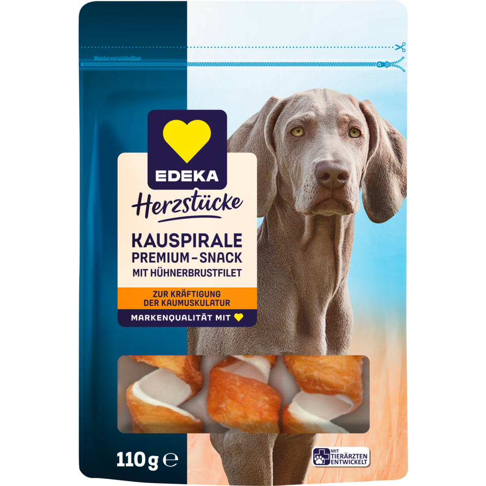 EDEKA Herzstücke Premium-Snack Kauspirale mit Hühnerbrust 110g