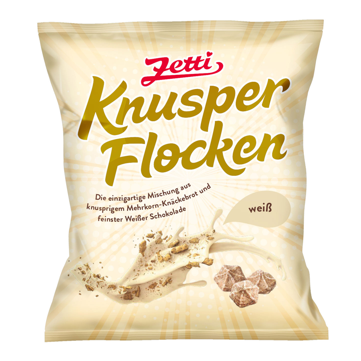Zetti Knusperflocken weiße Schokolade 120g