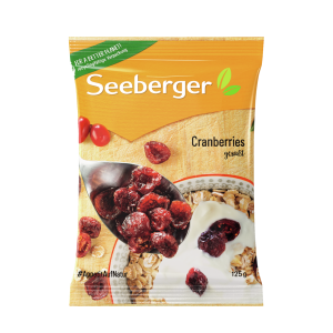 Seeberger Halbierte Cranberries gesüsst und getrocknet 125g