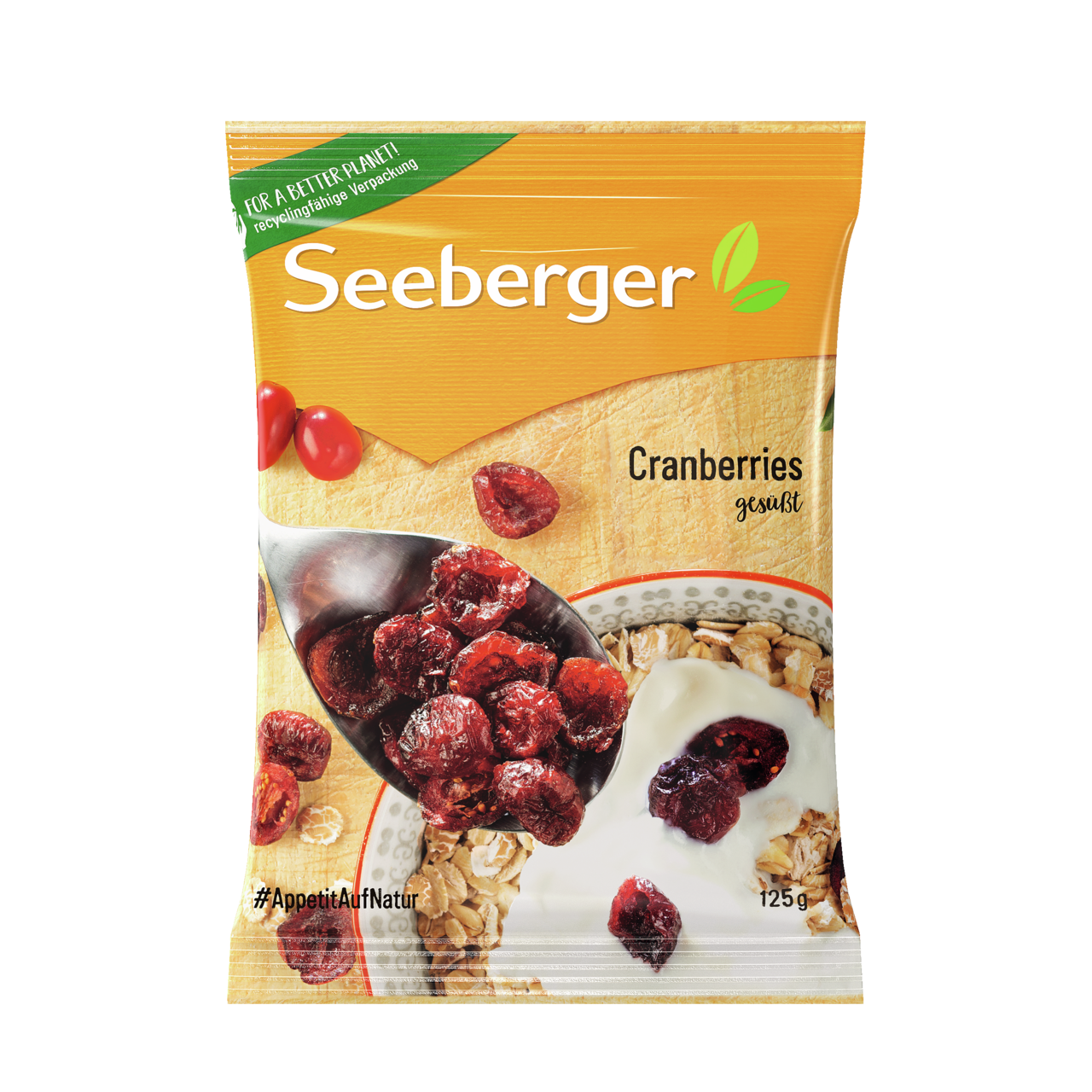 Seeberger Halbierte Cranberries gesüsst und getrocknet 125g