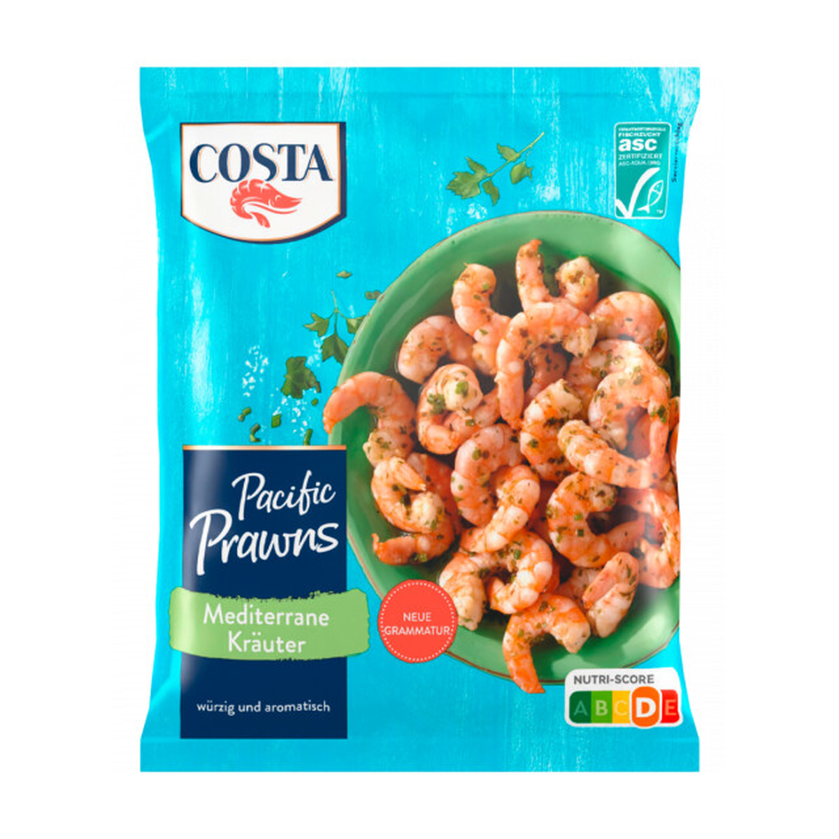 ASC Costa Pacific Prawns Mediterrane Kräuter 275g