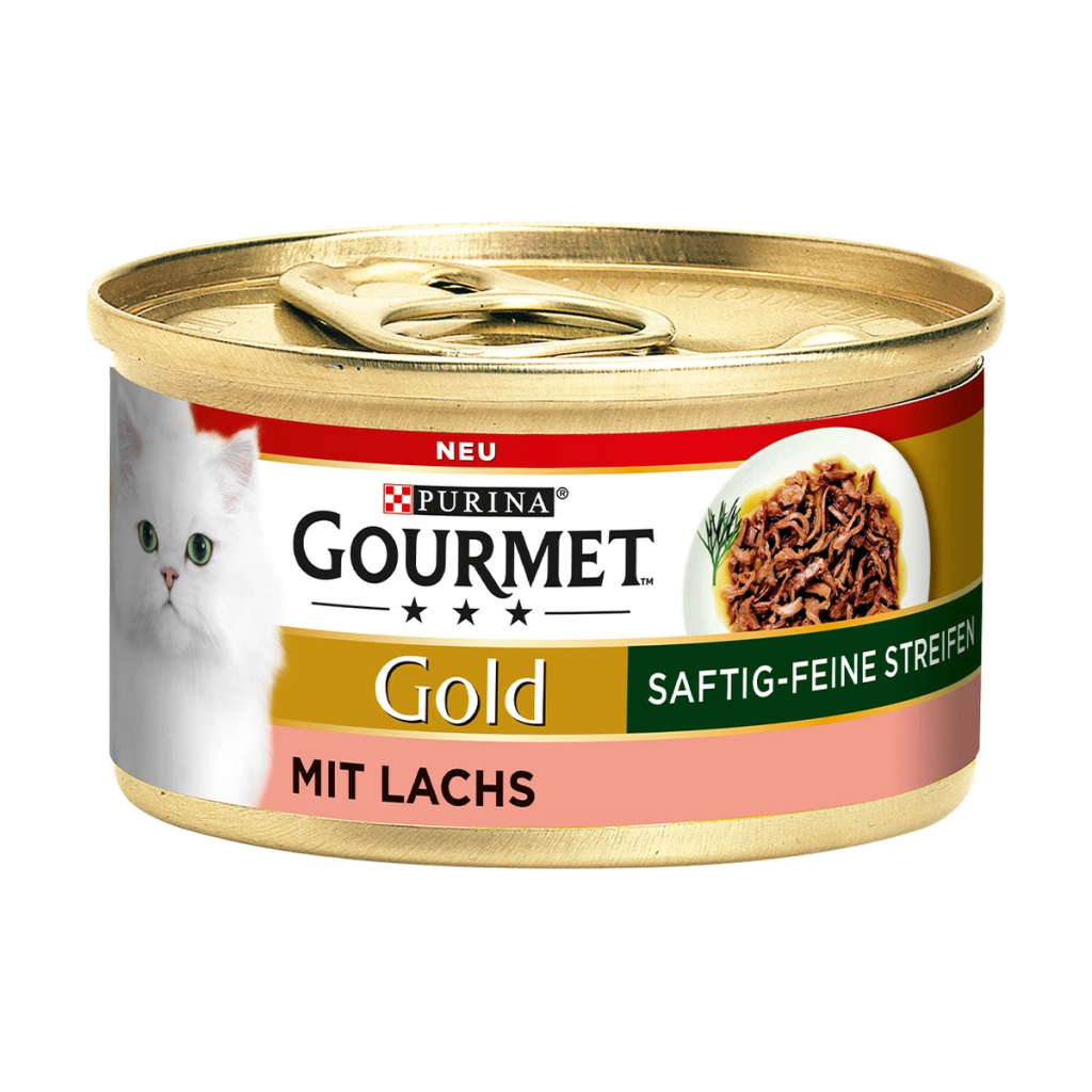 Gourmet Gold Saftig-feine Streifen mit Lachs 85g