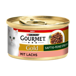 Gourmet Gold Saftig-feine Streifen mit Lachs 85g