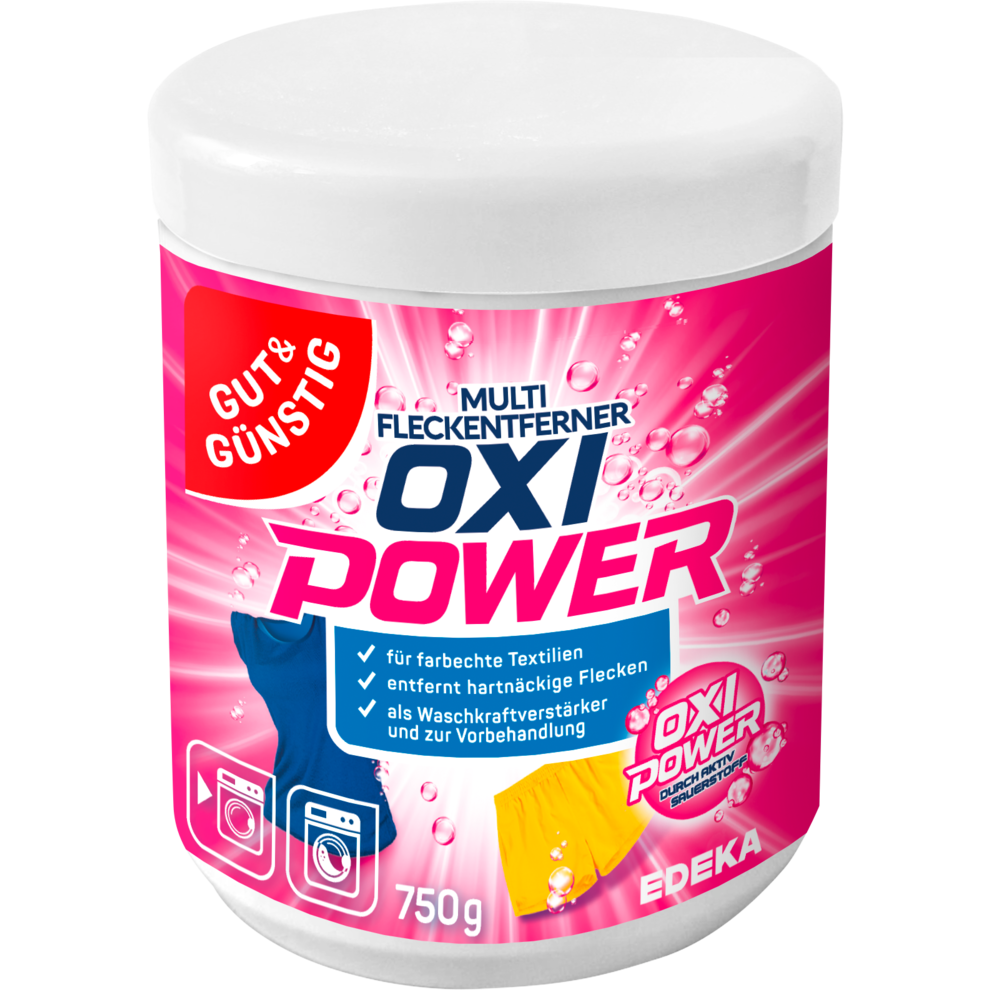 GUT&GÜNSTIG Oxi Fleckenentfernerpulver bunt 750g