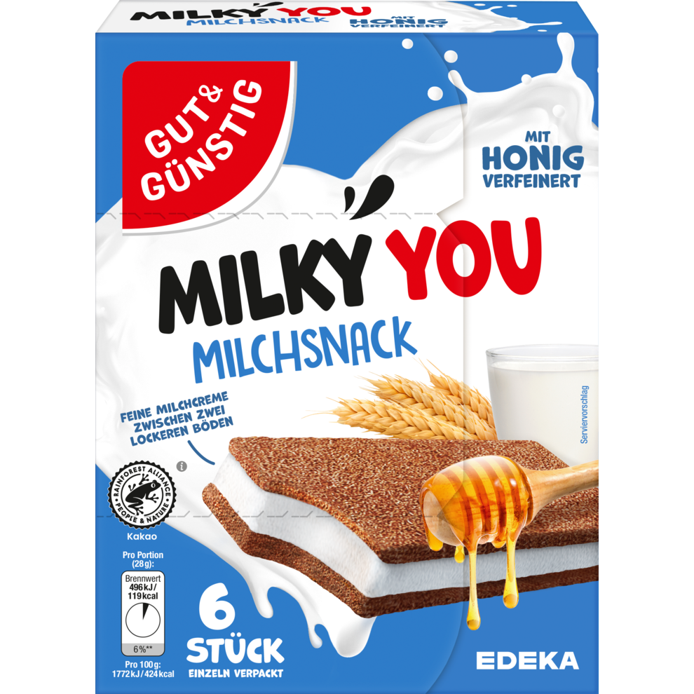GUT&GÜNSTIG Milchsnack 6x28g