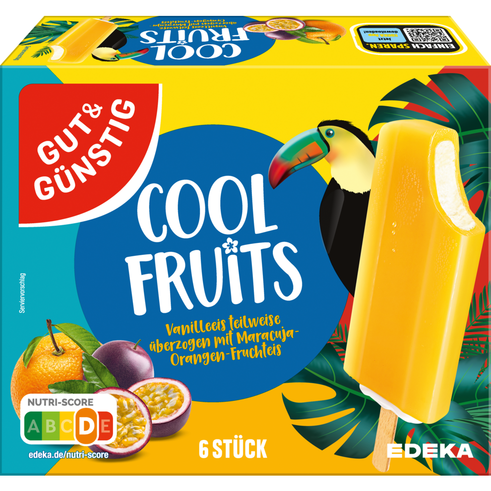 GUT&GÜNSTIG Cool Fruits Orange-Maracuja 6x60ml