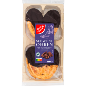 GUT&GÜNSTIG Schweineohren mit Zartbitterschokolade 200g