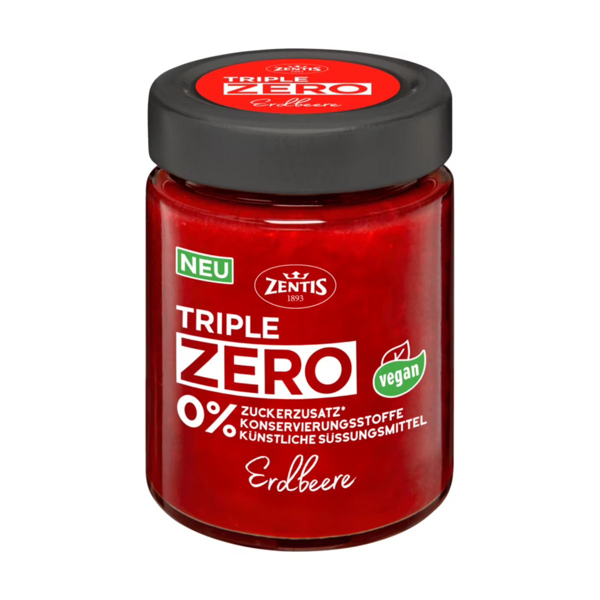 Zentis Тройной зеро фруктовая намазка клубника 185g