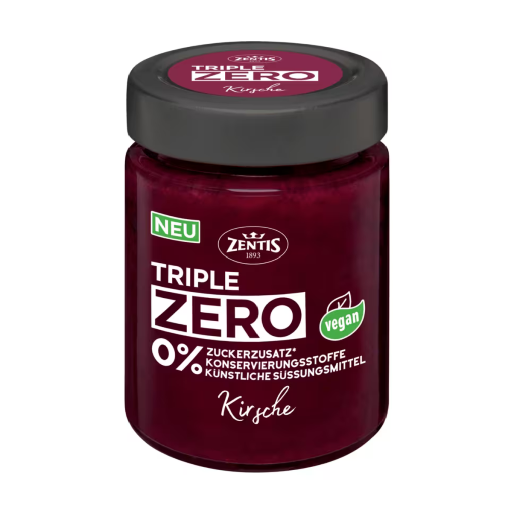 Zentis Тройной зеро фруктовая намазка вишня 185g
