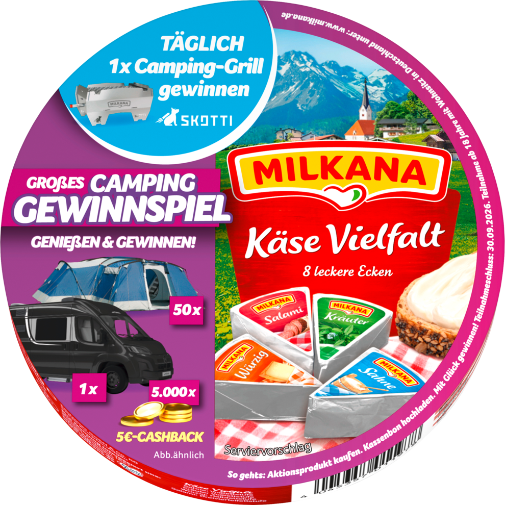 Milkana Käse Vielfalt 8ST 190g
