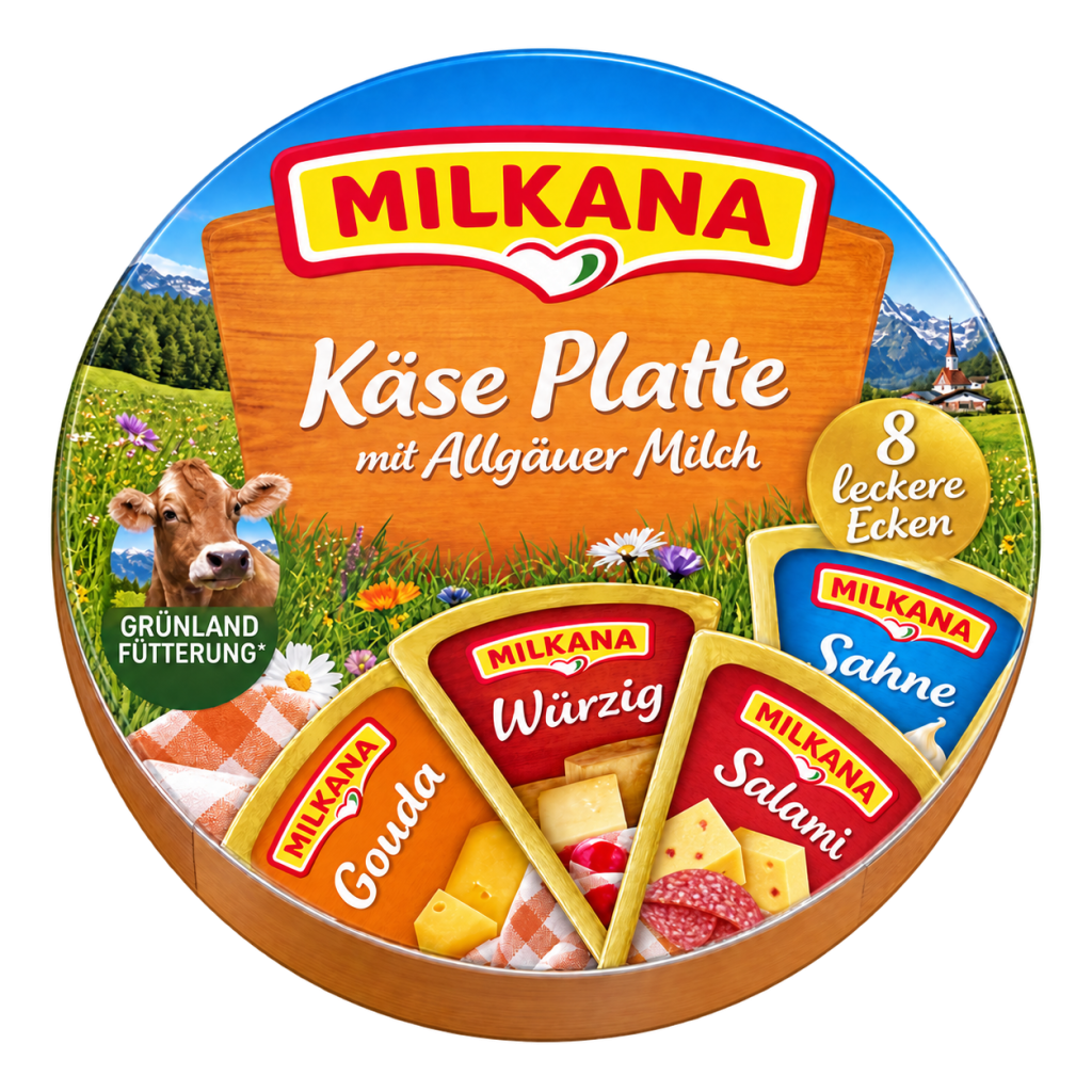 Milkana Käse Platte 8ST 190g