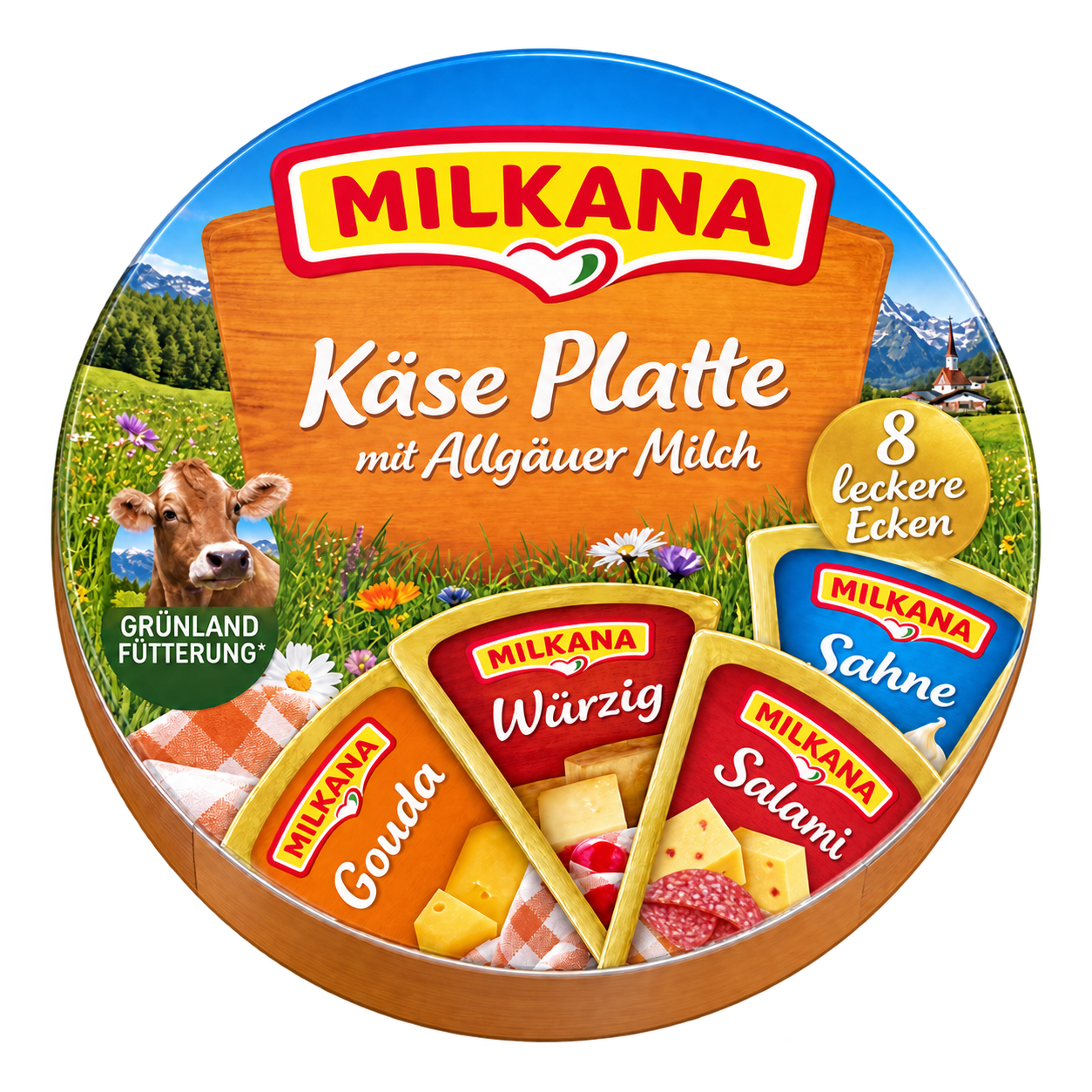 Milkana Käse Platte 8ST 190g