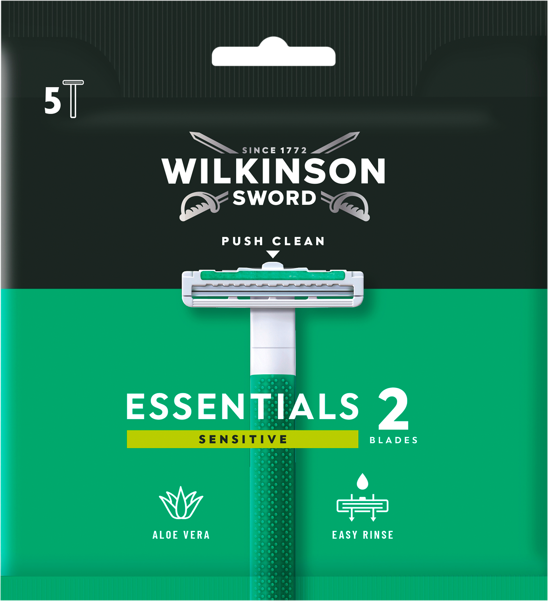 Wilkinson Extra 2 Essential Sensitive Herren Einwegrasierer 5ST