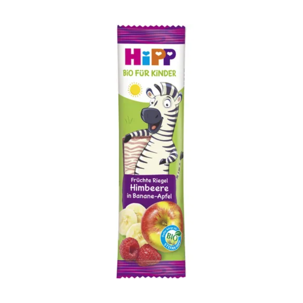 Bio Hipp Früchte Riegel für Kinder Zebra Himbeere in Banane-Apfel 23g