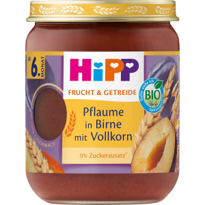 Bio Hipp Pflaume in Birne mit Vollkorn 160g