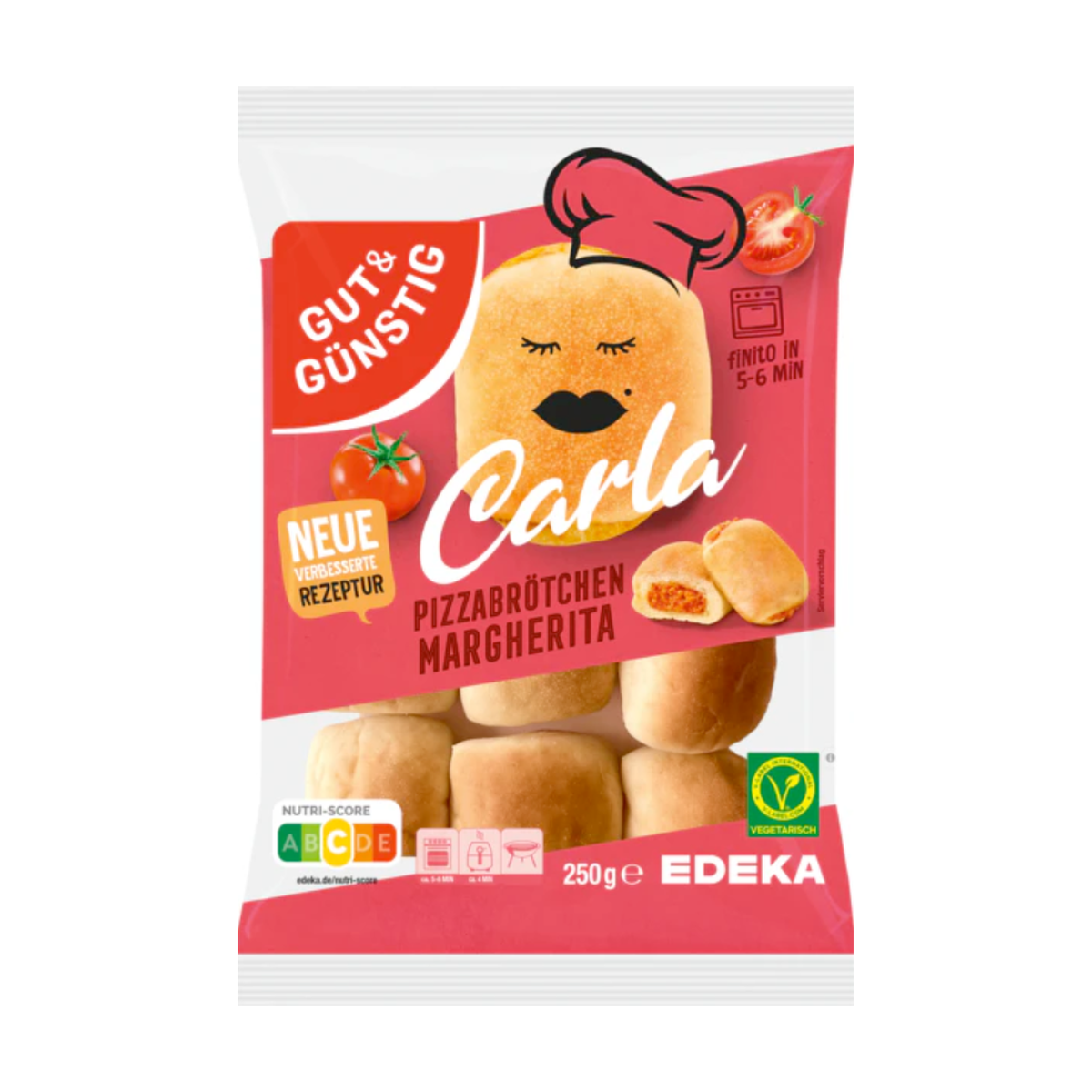 GUT&GÜNSTIG Pizzabrötchen Margherita 250g