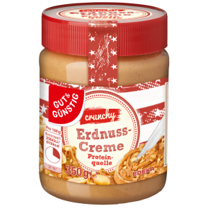 GUT&GÜNSTIG Erdnusscreme Crunchy 350g