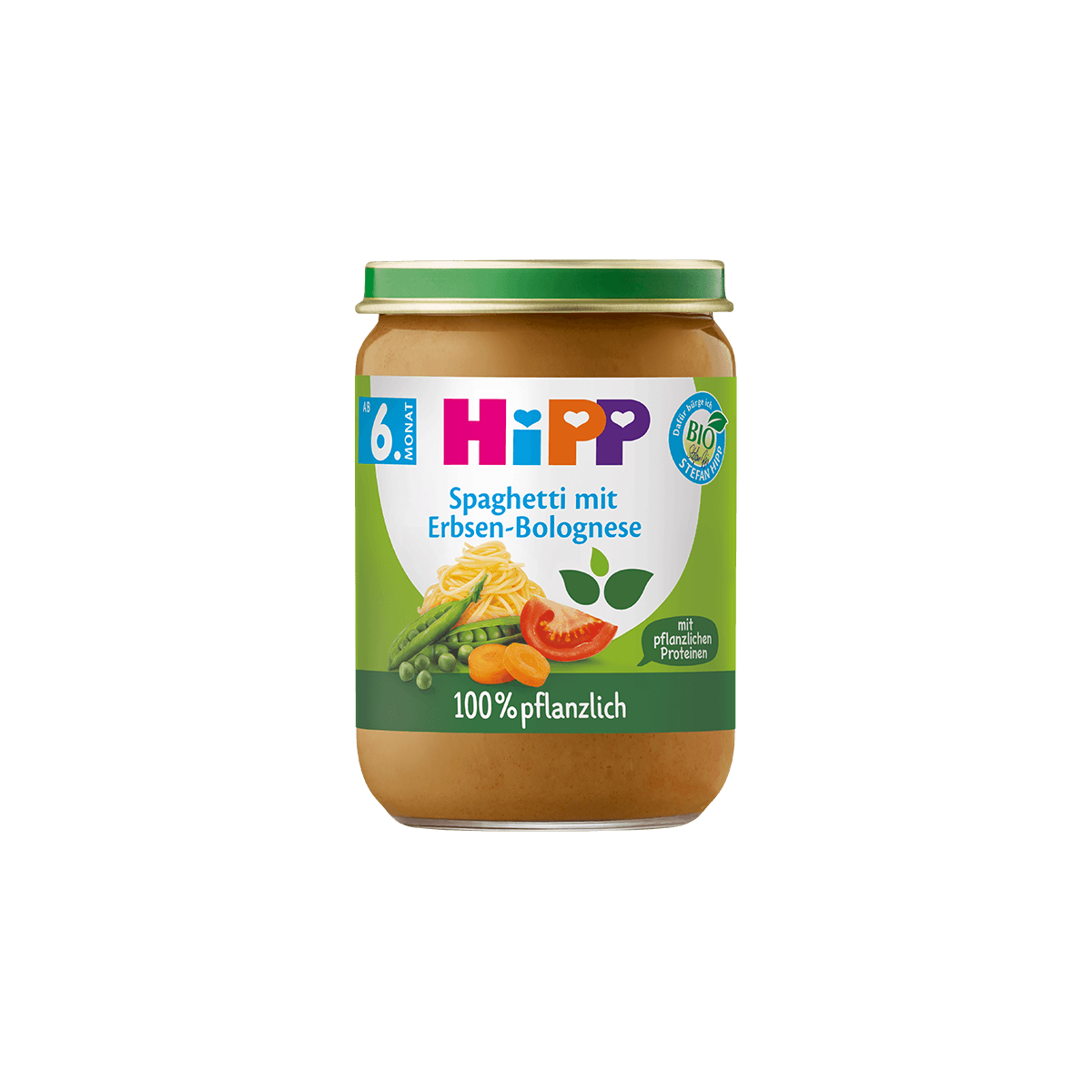Bio Hipp Spaghetti mit Erbsen-Bolognese 190g