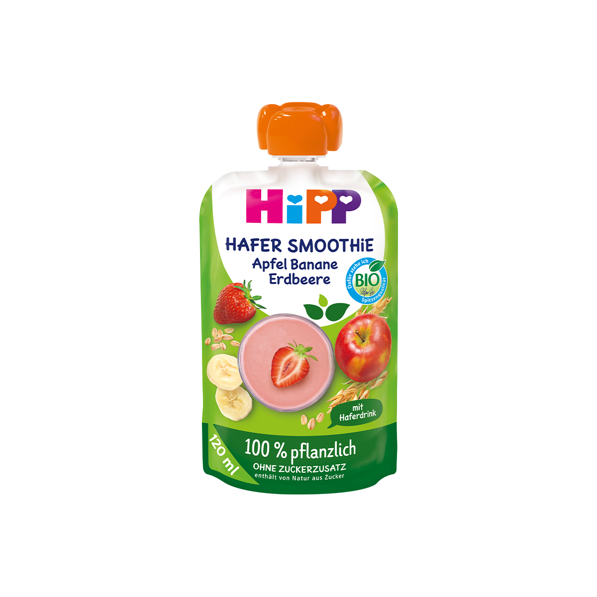 Bio Hipp овёс смузи яблоко банан клубника 120ml