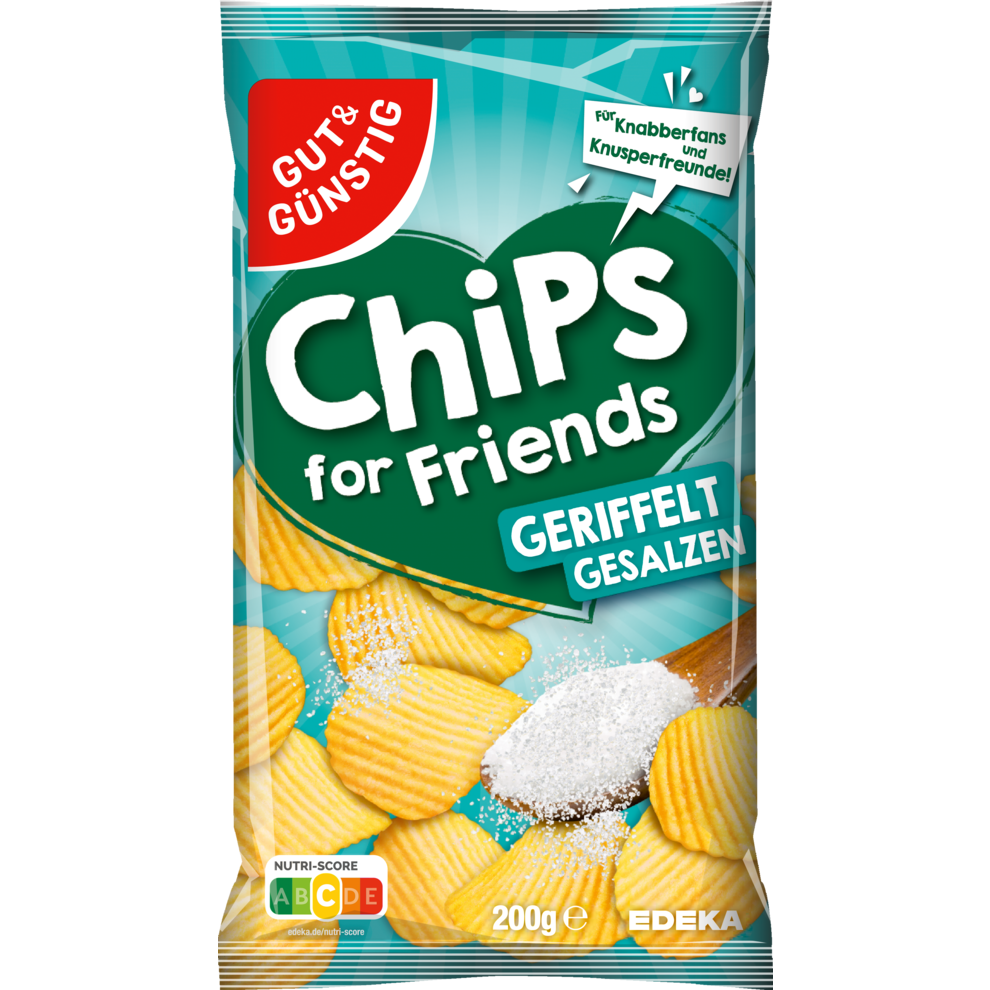 GUT&GÜNSTIG Riffelchips Salz 200g