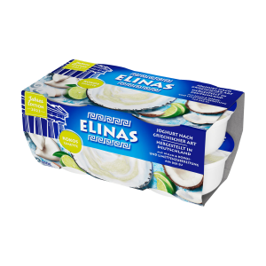 Elinas Joghurt nach griechischer Art Kokos Limette 9,4% 4x150g
