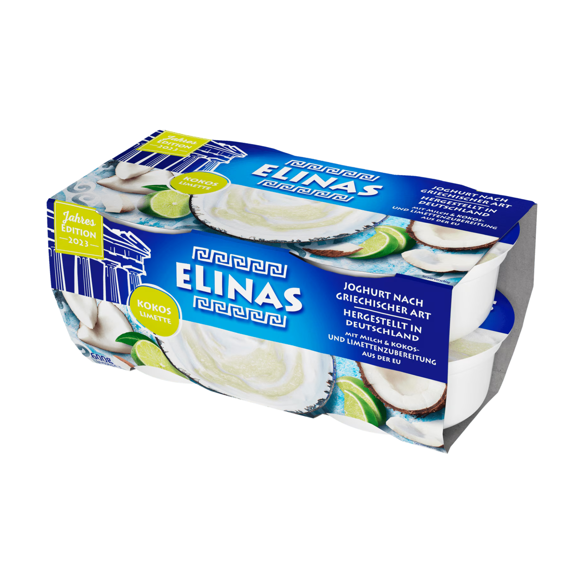 Elinas Joghurt nach griechischer Art Kokos Limette 9,4% 4x150g