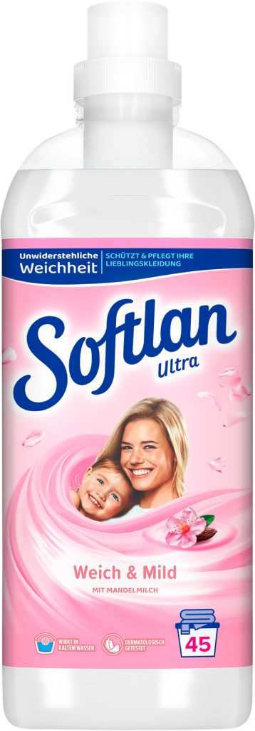 Softlan Weichspüler Softness&Care 45WL 1l