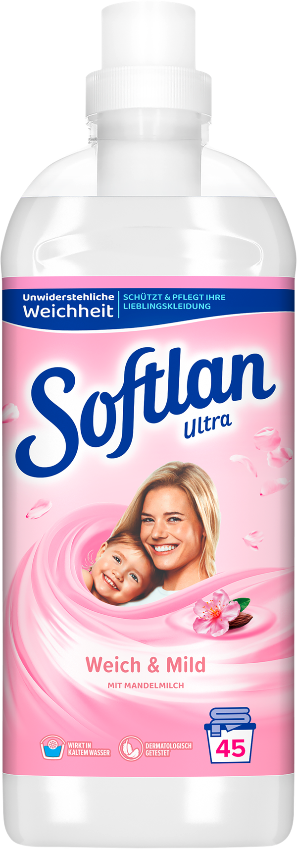 Softlan Weichspüler Softness&Care 45WL 1l