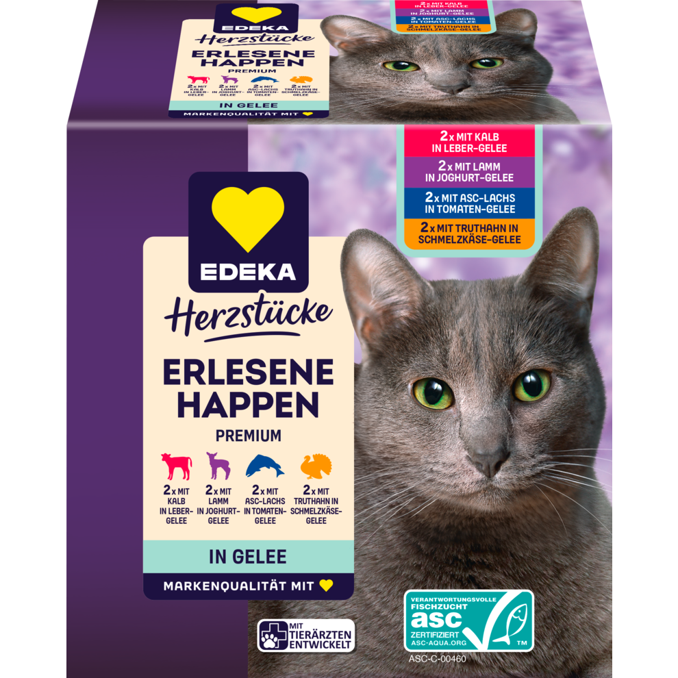ASC EDEKA Erlesene Happen in Gelee 8x85g