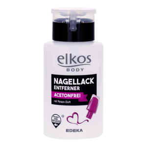 EDEKA elkos Nagellackentferner acetonfrei mit Tellerpumpe 200ml