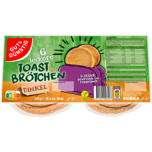 GUT&GÜNSTIG Dinkeltoastbrötchen 335g