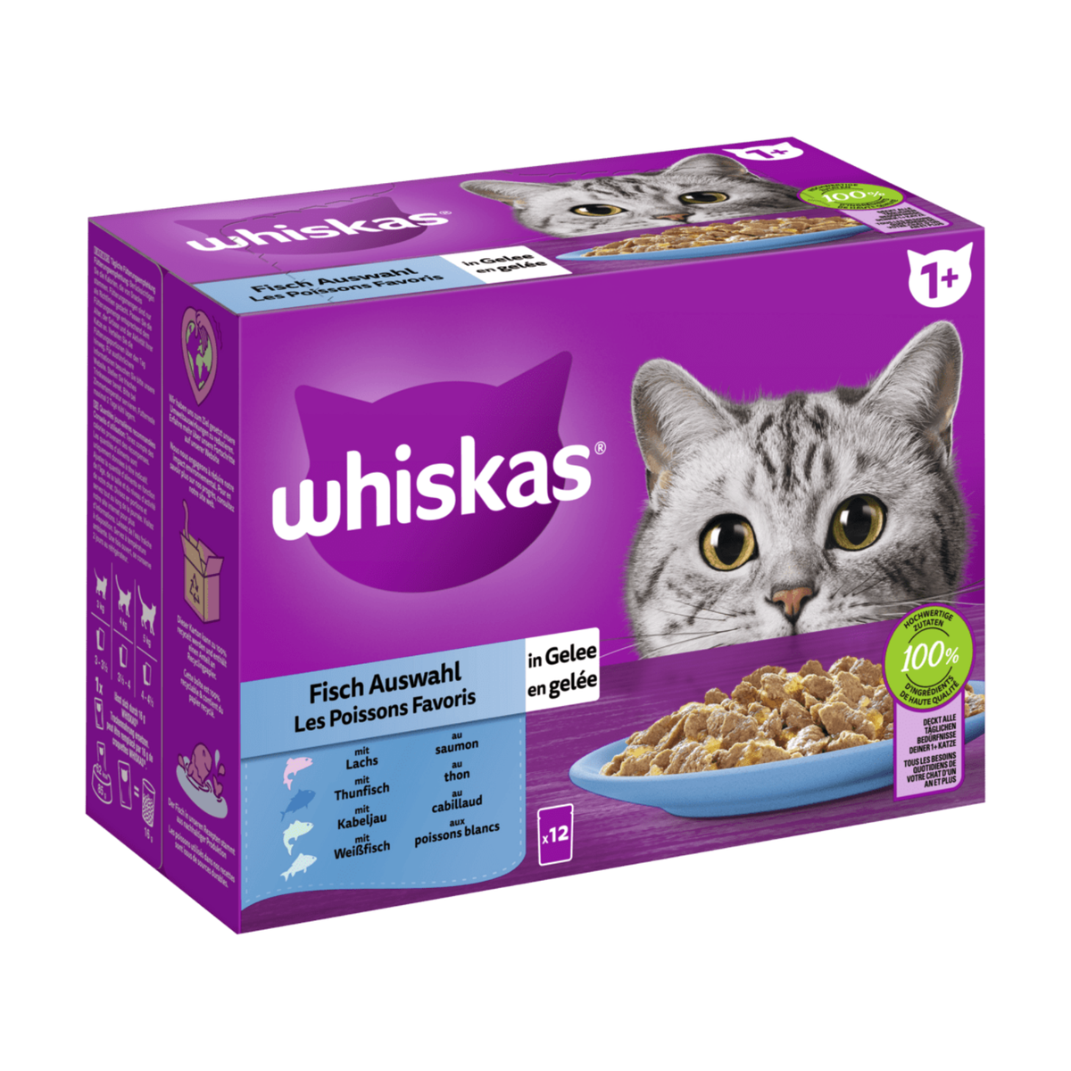 Whiskas Fisch Auswahl in Gelee 12x85g