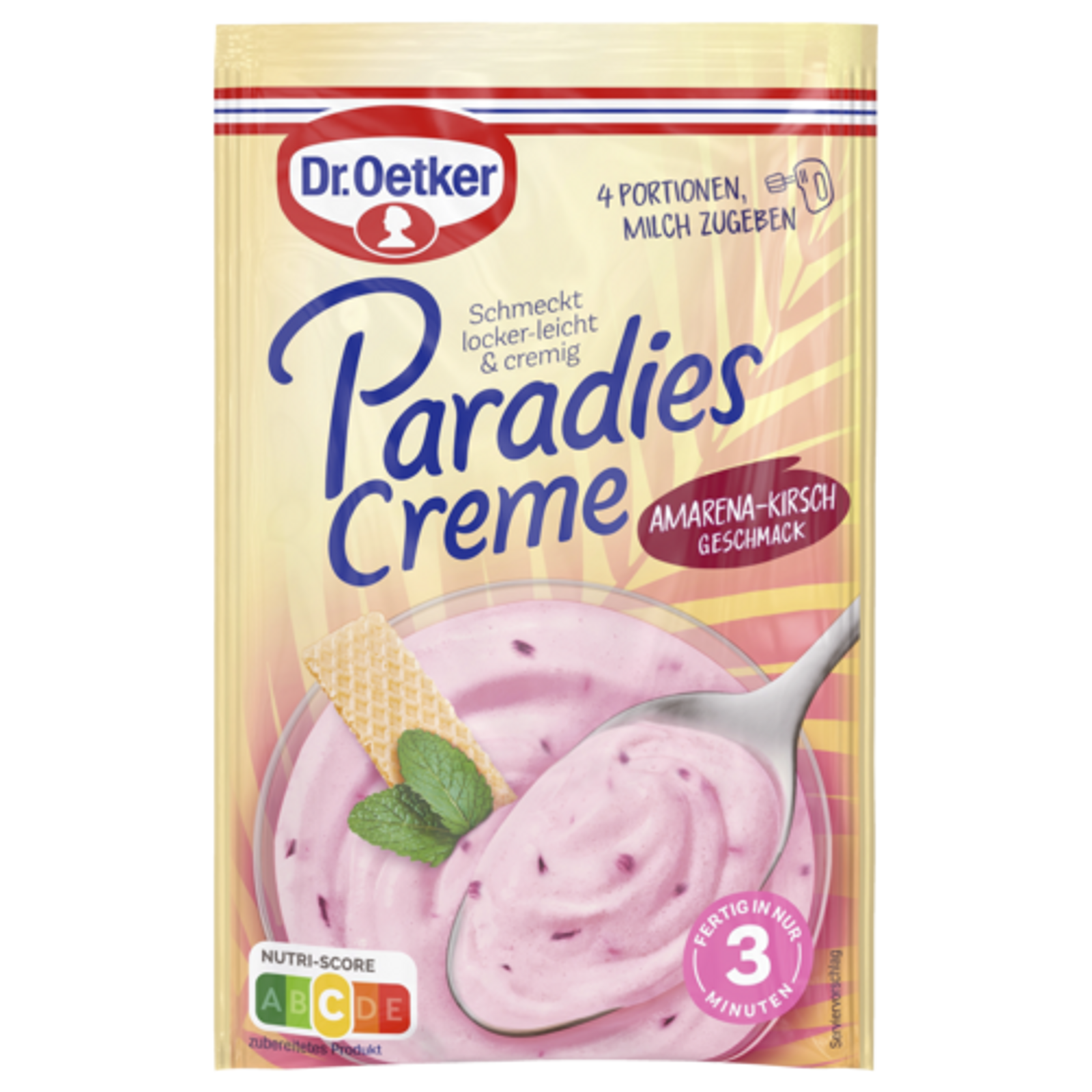 Dr.Oetker Paradies Creme Amarena-Kirsch Geschmack für 300ml 56g