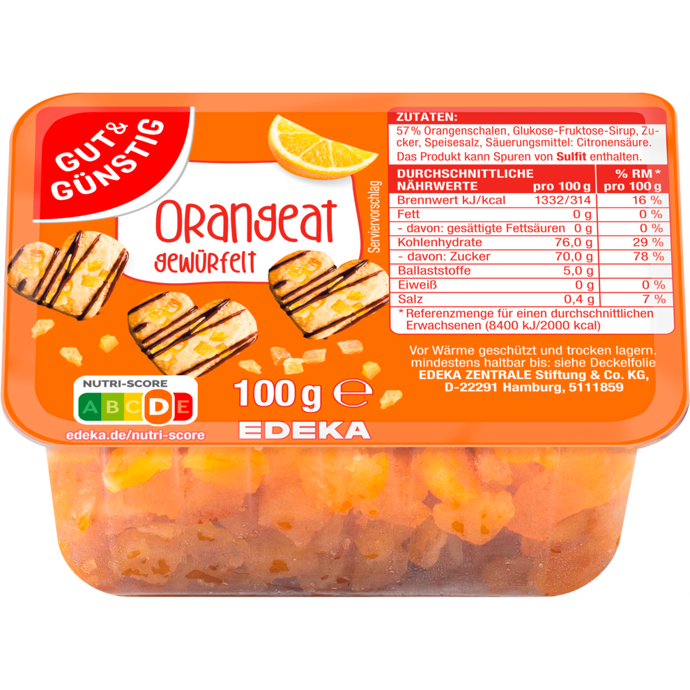 GUT&GÜNSTIG Orangeat 100g