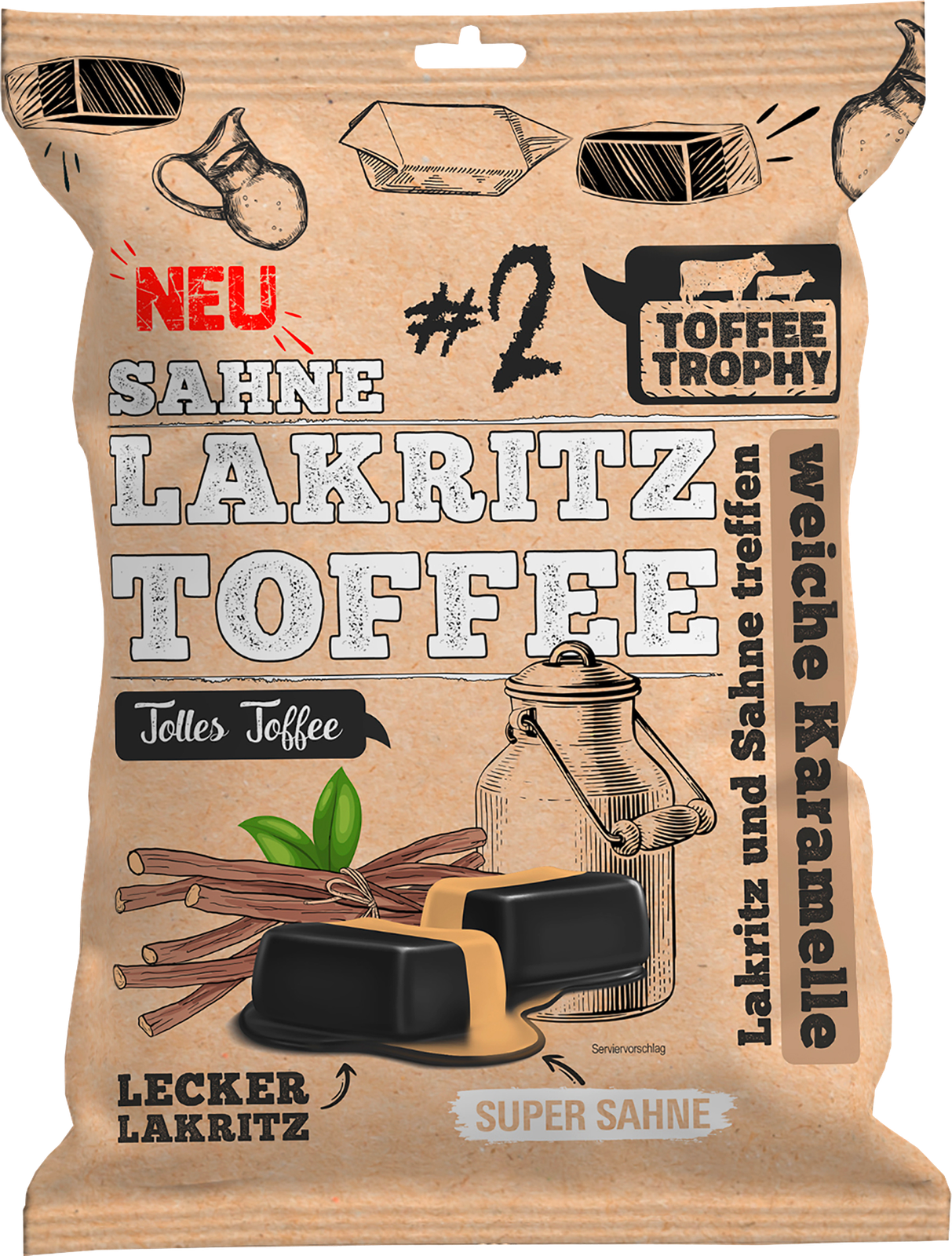 Toffee Trophy Sahne Lakritz Toffee 200g