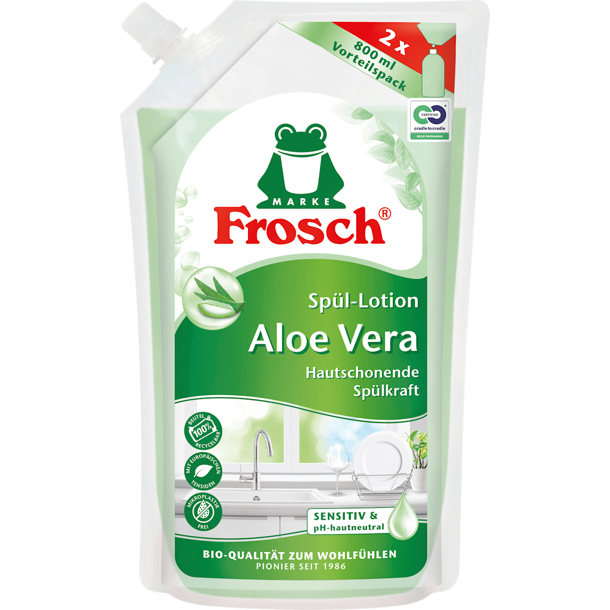 Frosch Aloe Vera Handspül-Lotion Nachfüllbeutel 800ml