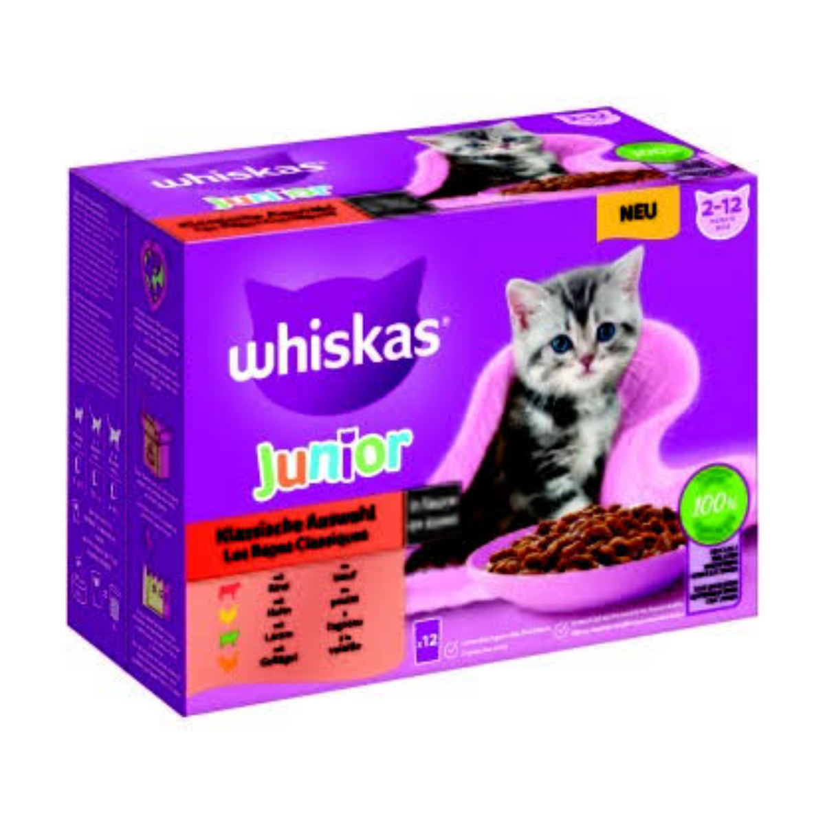 Whiskas Multipack Junior Klassische Auswahl in Sauce 12x85g