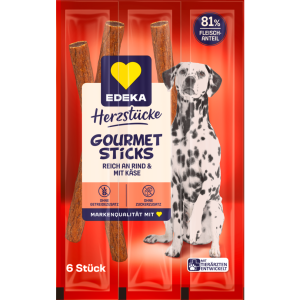 EDEKA Gourment Sticks reich an Rind mit Käse 6x11g