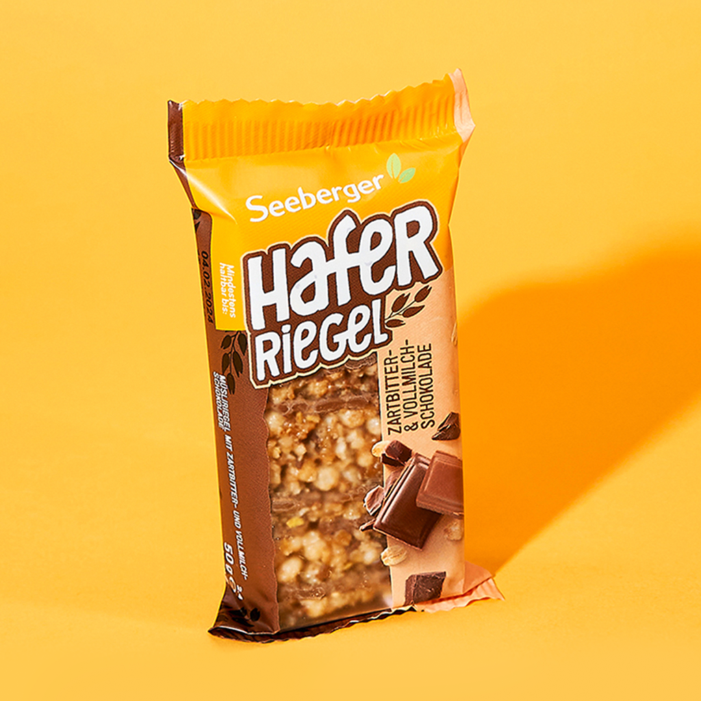 Seeberger Hafer 2Go Zartbitterschokolade/Vollmilchschokolade 50g