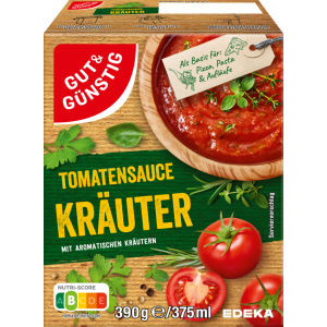 GUT&GÜNSTIG Pasta Sauce Kräuter 390g