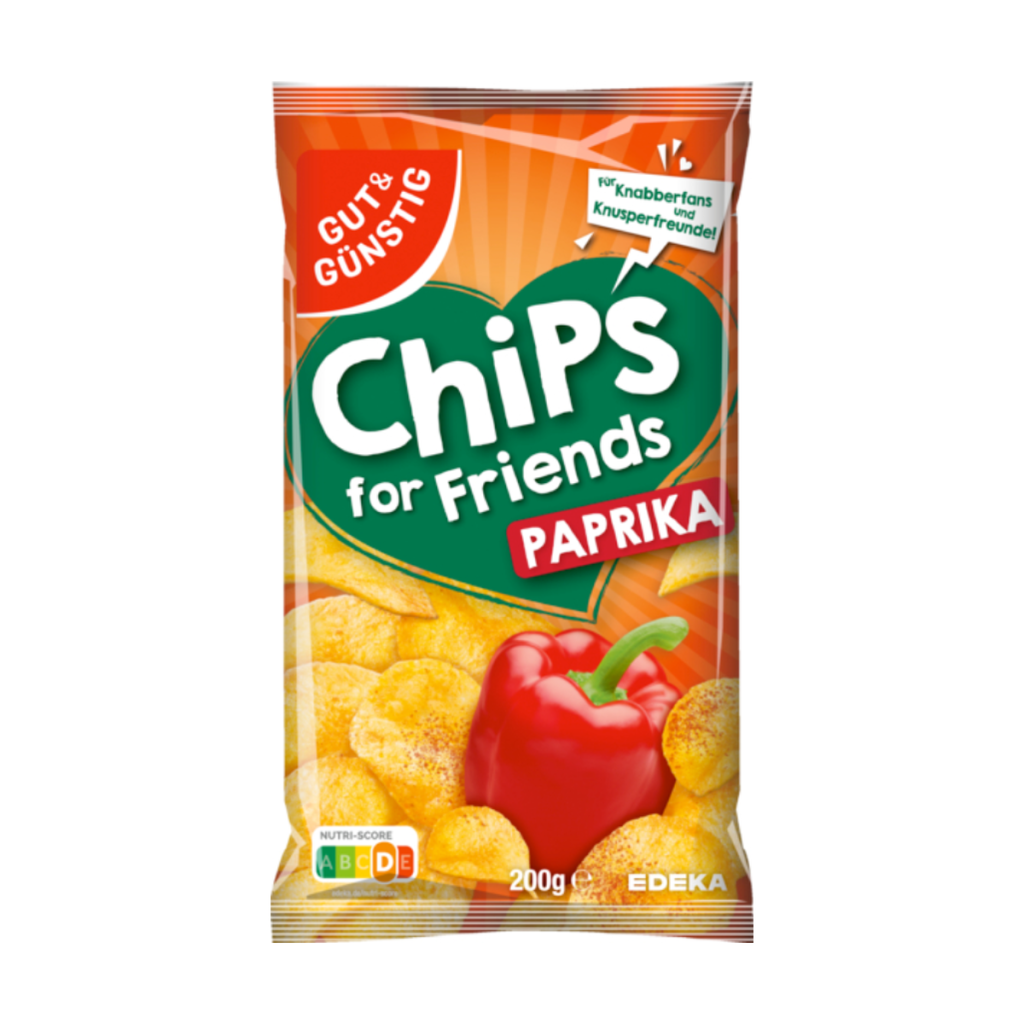 GUT&GÜNSTIG Kartoffelchips mit Paprika 200g