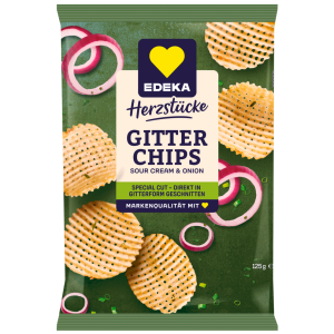 EDEKA Herzstücke Gitterchips Sour Cream&Onion 125g