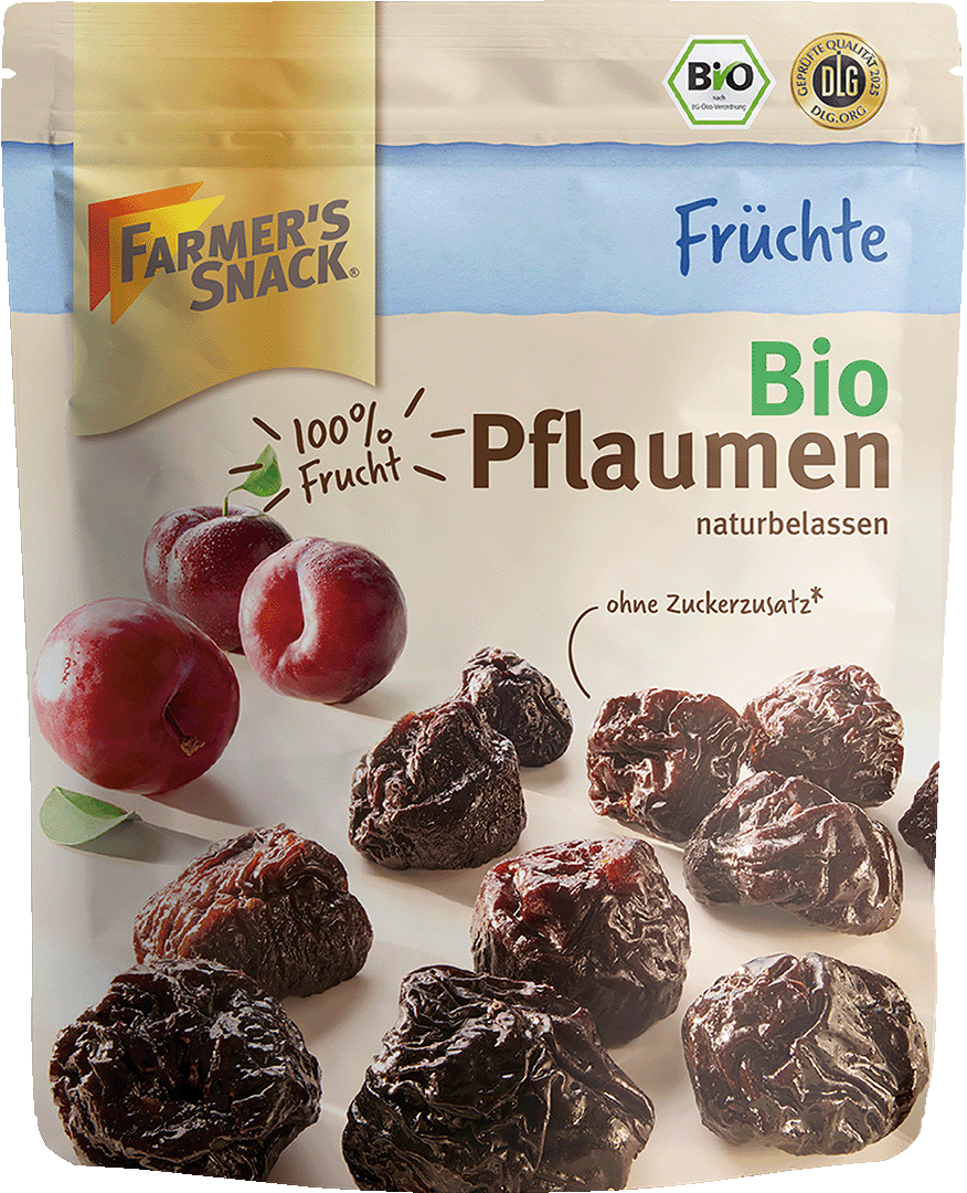 Bio Farmer's Snack Pflaumen getrocknet entsteint 150g