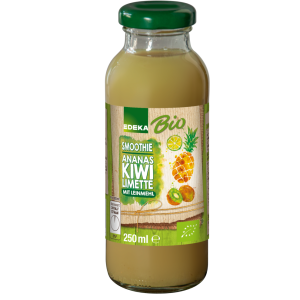 Bio EDEKA Smoothie Kiwi Limette Leinmehl 250ml