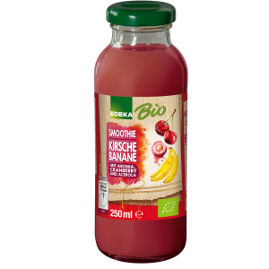 Bio EDEKA Smoothie Kirsch Banane Aronia Cranberry 250ml