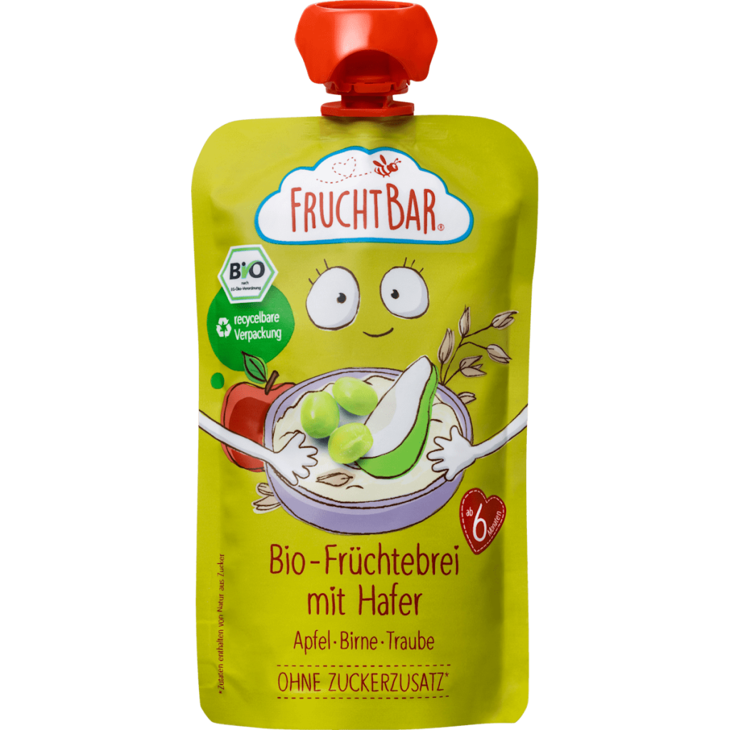 Bio Fruchtbar Haferbrei Apfel-Birne-Traube 120g