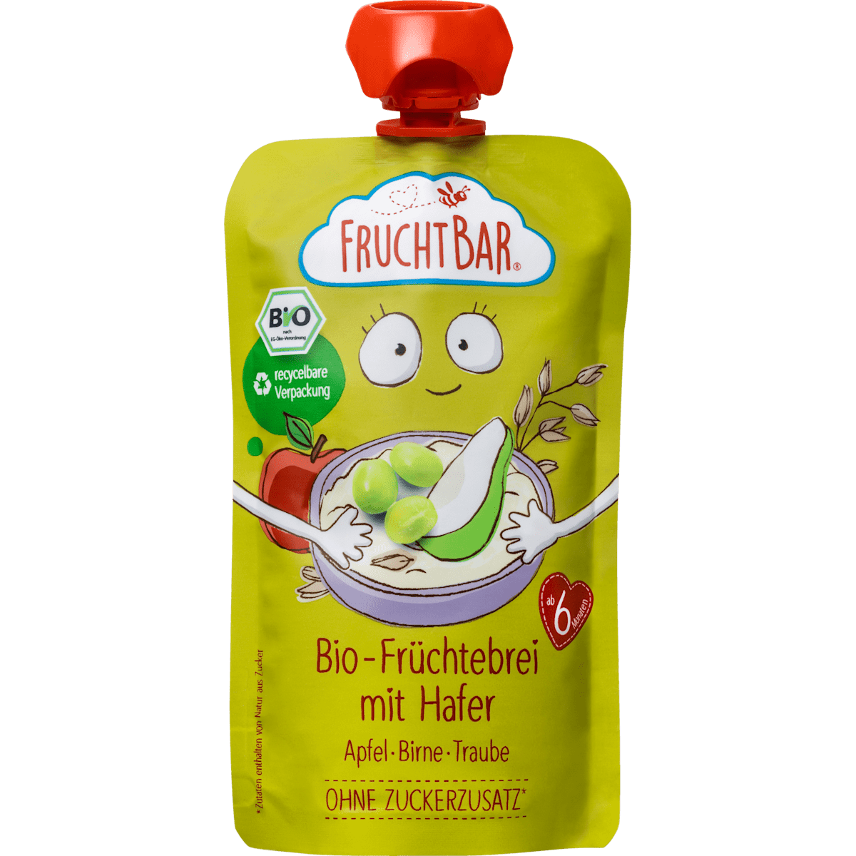 Bio Fruchtbar Haferbrei Apfel-Birne-Traube 120g