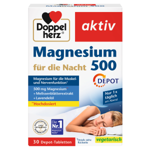 Doppelherz Magnesium 500 für die Nacht 30Tabletten 43,8g